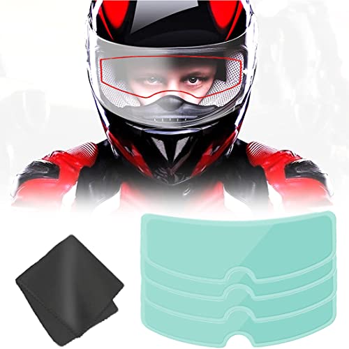 4 Piezas Visera Antivaho Película, Antivaho Casco, Antivaho Casco Moto, Casco Película ?Protectora, Visión HD, Con Paquete Instalación, Paño Gafas, Para Casco Motocicleta