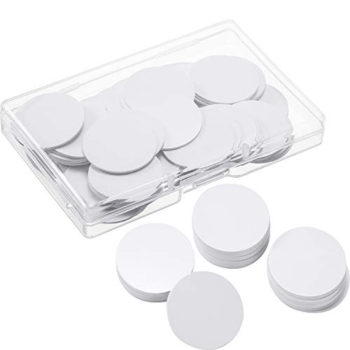 40 Tarjetas NFC 215, Tarjetas NFC 215 en Blanco Regrabables con Forma de Moneda de 25 mm/ 0,98 Pulgadas Compatible con TagMo Amiibo y NFC Teléfonos Móviles y Dispositivos Habilitados, Incluye 1 Caja