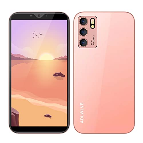 4G Moviles Libres Baratos 6.0 Pulgadas Android 10.0,32GB ROM +2 GB RAM Smartphone Libres Quad Core Teléfono Móvil 4800mAh Face ID, Moviles Baratos y Buenos GPS/WiFi/Hotspot (2*SIM+1*SD) (Rosado)