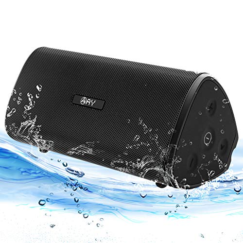 Altavoz 30W Portátil Bluetooth 5.0 AY, Impermeable IPX7 Altavozs Inalámbrico, Sonido estéreo HD Potentes & Micrófono, Resistente a Golpes, Autonomía de 24H para Camping,Viajes, Aire Libre.