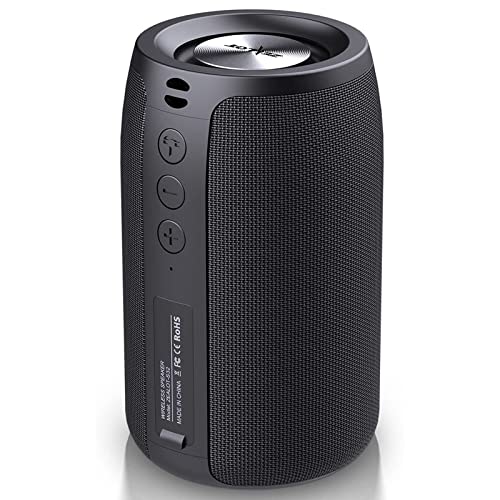 Altavoz Bluetooth-inalámbrico portátil IPX5 a Prueba de Agua, Tiempo de reproducción Bluetooth 5.0, música Bluetooth con Tarjeta USB/TF/AUX Exterior