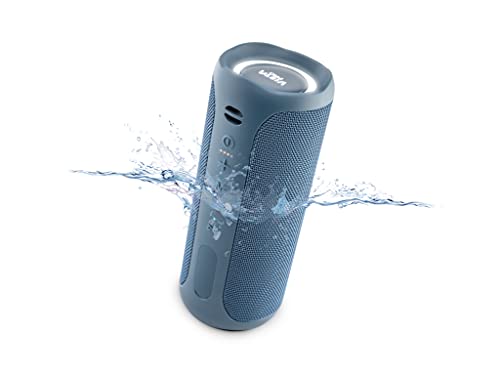 Altavoz Upper 3 de Vieta Pro, con Bluetooth, True Wireless, Micrófono, Radio FM, 10 Horas de autonomía, Resistencia al Agua IPX7, Entrada Auxiliar y sistema de luces; Color Azul.