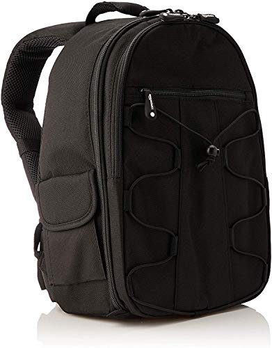 Amazon Basics - Mochila para cámara réflex y accesorios, color negro