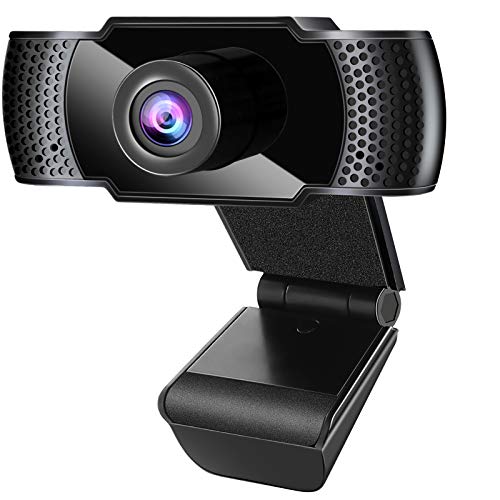 Anykuu HD Webcam, cámara de videoconferencia HD con micrófono estéreo, 1080P/30FPS, Compatible con Windows/Mac/XP2/Vista, Varias Plataformas sociales