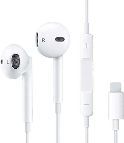 Auriculares In Ear para iPhone, Auriculares con Aislamiento de Ruido Soporte Control de Volumen de Llamadas Compatible con iPhone 7/8/11/XS/XR/X/7 Plus/Soporta Todo el Sistema iOS