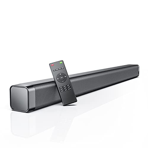 Barra de Sonido 2.0 para TV 120 dB, Altavoces Bluetooth 5.0 DSP con Sonido Envolvente, con AUX, USB, Óptica para Cine en Casa, Black