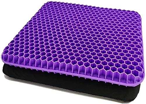 Cojin antiescaras para silla de ruedas,cojin de gel- HSSGGV Cojines para sillas de Oficina, Cojín para Coche, Sillas Gaming, Rueda, Funda Lavable(morado)