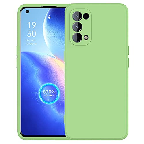 Cresee Compatible con Oppo Find X3 Lite 5G, funda de TPU para teléfono móvil con [protección de cámara] [capa interior suave] Carcasa fina antiarañazos antigolpes para Find X3 Lite, color verde