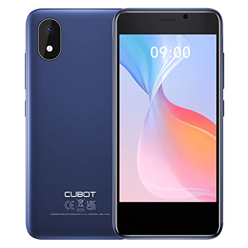 CUBOT J10 Móvil Barato y Bueno, Smartphone Teléfono Libre 3G Android 11 Pequeño Mini Dual Nano Memoria 1GB+32GB 128GB Expandible, WiFi 2.4g BLE 4.2 GPS Face ID Pantalla 4 Pulgadas 2350mAh, Azul