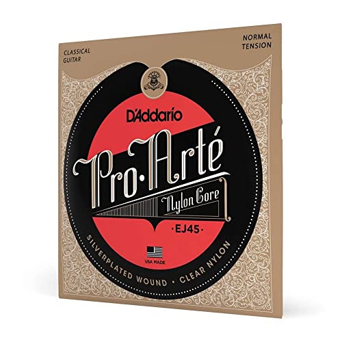 D'Addario EJ45 Pro-Arte, cuerdas de nailon para guitarra clásica, tensión normal