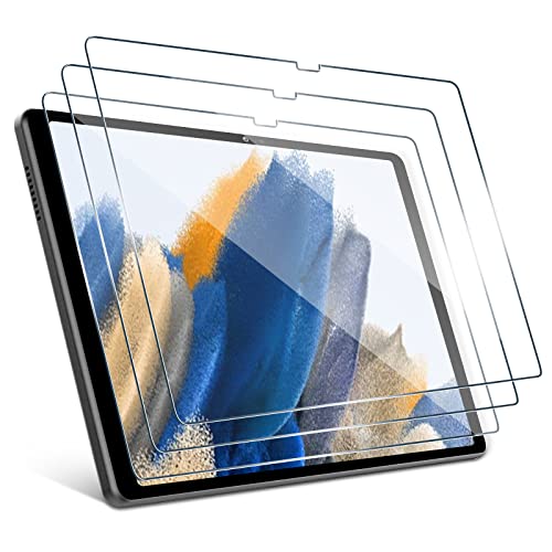 DEERLAMN Protector de Pantalla Compatible con Samsung Galaxy Tab A8 10.5 Pulgadas 2021, Cristal Templado, 3 Piezas