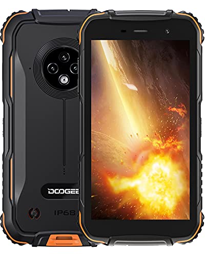 DOOGEE S35 [2022] Movil Resistente Agua y Golpes, 4350mAh Batería, 4G Moviles Baratos Android, 13MP Triple Cámara, 5.0 Corning Gorilla Glass Pantalla, 2GB + 16GB Smartphone Antigolpes, GPS, Naranja