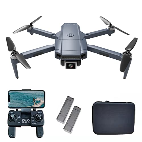 Dron profesional LE-IDEA IDEA32 con cámara HD 4k, drones GPS plegables de 5 GHz con motor sin escobillas, dron cuadricóptero RC para principiantes, tiempo de vuelo de 46 minutos (2 baterías)