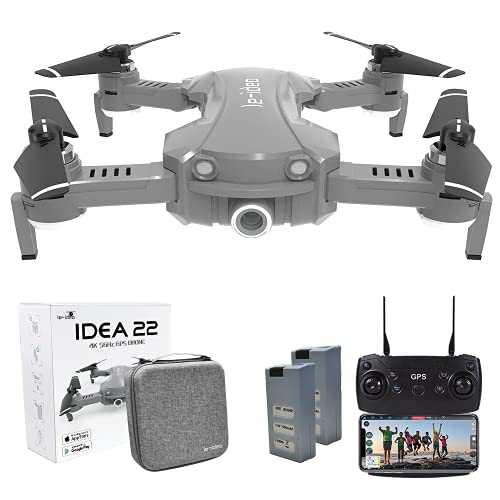 Drone Plegable GPS con Camara 4K Profesional, 120 Gran Angular, 5GHz WiFi FPV Quadcopter con Cámara HD, Modo sígueme, Modo Sin Cabeza, Retorno a Casa, RC Drone para Adultos/Niños