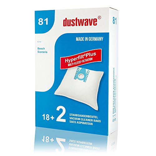 dustwave® - 20 bolsas de aspiradora adecuadas para Bosch BSGL32225 GL-30 / bolsas para aspiradora de marca dustwave®, fabricadas en Alemania, incluye 2 microfiltros.