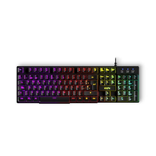 Energy Sistem Gaming Keyboard ESG K2 Ghosthunter (Teclado de Membrana, USB, Luces LED Efecto Rainbow, Anti-ghosting de 19 Teclas)…