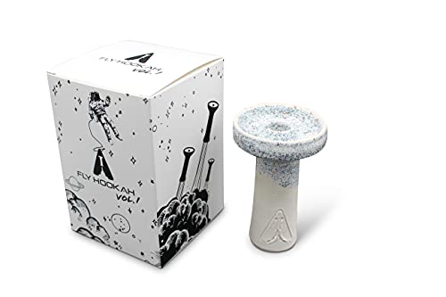 Fly Hookah Cazoleta Cachimba Vol.I - Tarro de Alta Calidad para Shisha Hookah Premium - Barro Blanco - Alto Rendimiento y Adaptado a Todos los Gestor de Calor Shisha