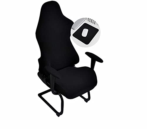 Funda Universal para Silla de Ordenador / Gaming,Cubre sillas Gaming,Funda Protectora de sillas ergonómicas,Funda Lavable para Silla,Funda de Silla de Oficina elástica, extraíble y Suave. (Negro)