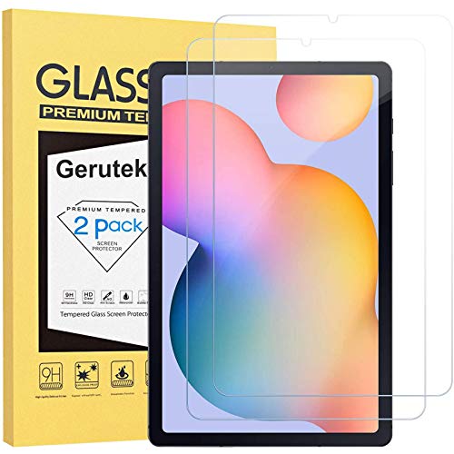 Gerutek Protector Pantalla para Samsung Galaxy Tab S6 Lite 10,4 (P610 / P615), [Dureza 9H, Ultra transparente, Antiarañazos, Antihuellas] Protector Pantalla de Vidrio Templado para Samsung Tab S6 Lite