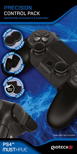 Gioteck: Funda de Silicona con Grips y Triggers de Gatillos para Precision de Agarre en el Mando Dualshock 4 (PlayStation 4)