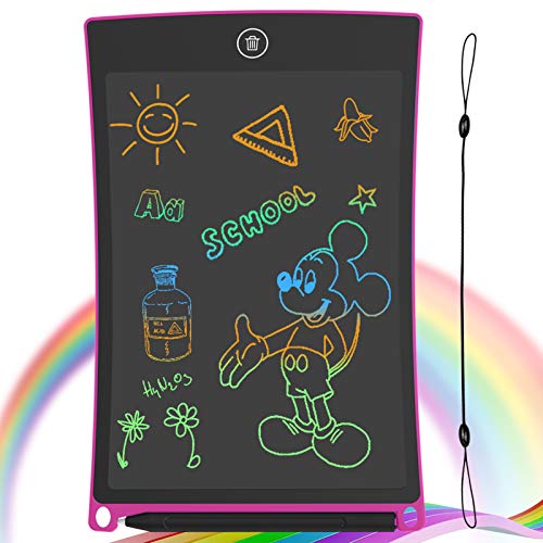 GUYUCOM Tableta de Escritura LCD, Tablero de Dibujo electrónico de 8.5 Pulgadas - Tablet para niños de con Bloqueo de Pantalla borrable para Pinturas niños y Juguete Educativo (Rosa)