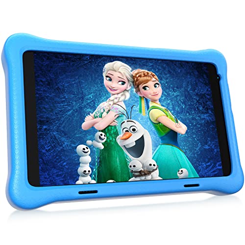 Hyjoy Tablet para Niños, 8 Pulgadas Android 10.0 Tablet Infantil, 2GB RAM 32GB ROM, Quad Core, FHD 1920x1200 IPS, KIDOZ Preinstalado, WiFi, Bluetooth, Cámara Dual Tablet PC Juegos Educativos (Blue)