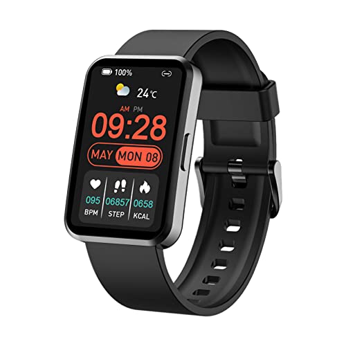 IOWODO R5 Reloj Inteligente,Pulsera de Actividad con Oxígeno en Sangre (SpO2),1.57'' Smartwatch Impermeable IP68 con Monitor de Frecuencia Cardíaca,Sueño Podómetro y Calorías para Andriod y iOS