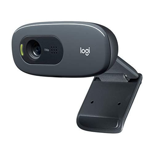 Logitech C270 Webcam HD, 720p/30fps, Video-Llamadas HD Amplio Campo Visual, Corrección de Iluminación, Micrófono Reductor de Ruido, Skype, FaceTime, Hangouts, WebEx, PC/Mac/Portátil/Tablet/Chromebook