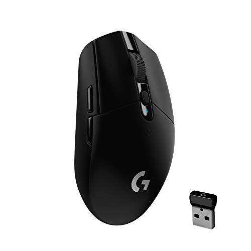 Logitech G305 LIGHTSPEED Ratón Gaming Inalámbrico, Captor HERO 12K, 12,000 DPI, Ultra-ligero, Batería de 250h, 6 Botones Programables, Memoría Integrada, PC/Mac - Negro