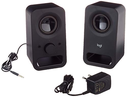 Logitech Z150 Sistema de Altavoces Compacto, Entrada Audio 3.5 mm, Controles Intregados, Toma Auriculares, Enchufe EU, Ordenador/Smartphone/Tablet/Reproductor de Música, Negro