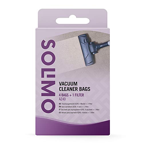 Marca Amazon - Solimo Bolsas para aspirador AZ40, Compatible con los aspiradores Miele, 4 Bolsas + 1 Filtro