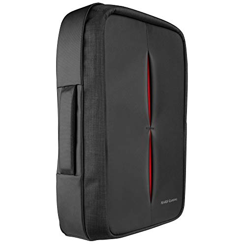 Mars Gaming MB2, Mochila Gaming Impermeable, 17,3'', USB Externo, TSA, Negro