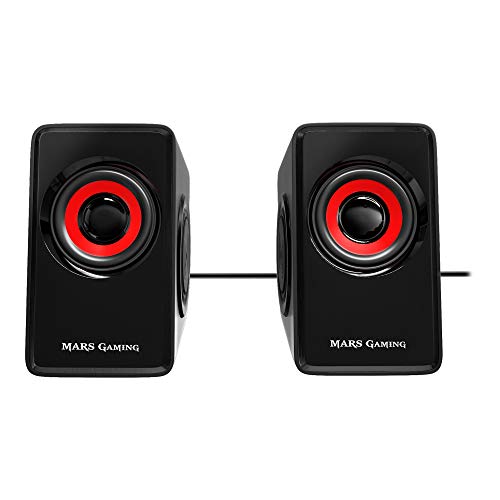 Mars Gaming MS1, altavoces 10W, subwoofer, Jack 3.5mm, Pc/Mac/smartphone/tablet