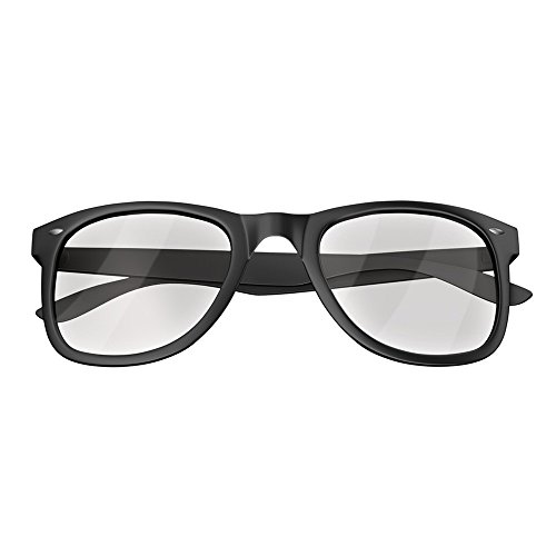 MARSGAMING MGL1 - Gafas protectoras para gaming (diseño retro, cristal transparente, lentes de policarbonato, filtro luz azul) color negro