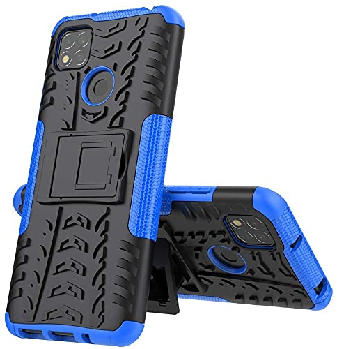 Max Power Digital Funda para teléfono móvil Xiaomi Redmi 9C Soporte Protección 360 Grados Carcasa Dura Resistente Antigolpes Rugerizada Rígida Heavy Duty Armor Case (Xiaomi Redmi 9C, Azul)