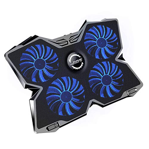 Mobilari Base de Refrigeracion Portatil Ventilador Gaming Cooler M555014 Refrigeracion Gaming de 11 a 17 Pulgadas con Puerto USB (Azul)