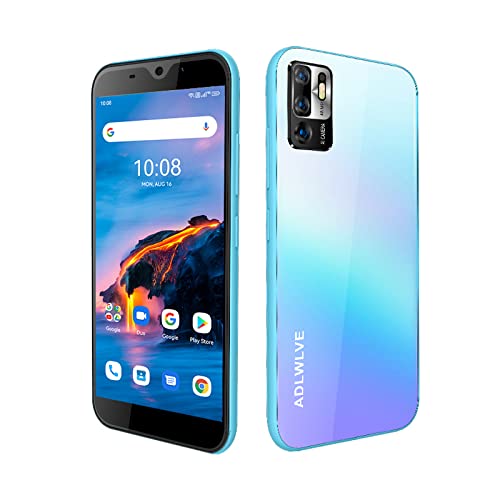 Móvil, 4G Smartphone Barato, 4800mAh Batería Android 10 Telefono Movil Libre Pantalla 6.0 Pulgadas, 2GB RAM+32GB ROM, Cámara Cuádruple 8MP, Face ID Telefono Celular (Blanco)