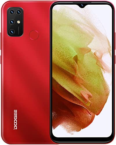 Moviles, DOOGEE X96 Pro [2022] 4G Telefono Movil Android 11 4GB RAM+64GB ROM, 5400mAh, Pantalla de 6.52'' Smartphone Barato, Cámara Cuádruple 13MP, Quad Core, Face ID, Huella Dactilar, Rojo