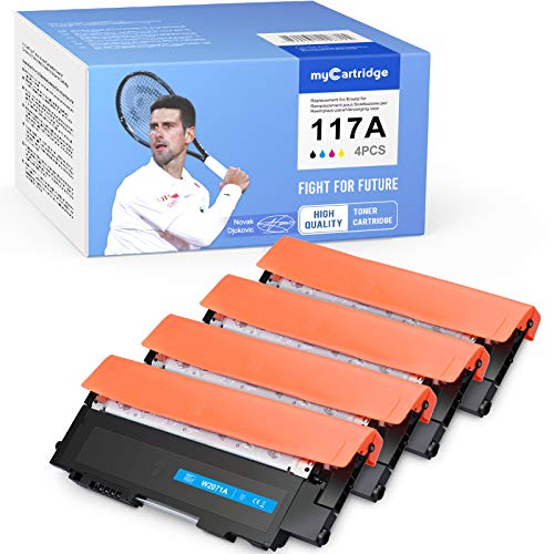 MyCartridge Tóner compatible con HP 117A W2070A para HP Color Laser MFP 179fwg 179fnw 178nwg 178nw HP Color Laser 150a 150nw (negro, cian, magenta y amarillo)