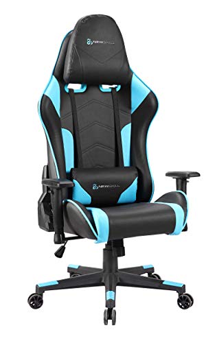 Newskill Kitsune - Silla gaming profesional (Inclinación y altura regulable, reposabrazos 2D ajustables, base en nylon, reclinable 180), Color Azul