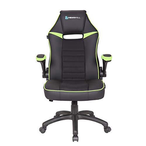 Newskill NS-CH-NAYUKI-GREEN Nayuki - Silla gaming profesional con respaldo 2.5D, reposabrazos acolchado y ajustable y respaldo con mecanismo de balanceo - Color Verde, mediano