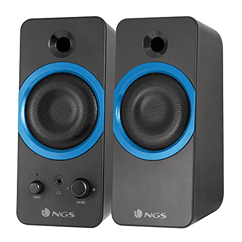 NGS GSX-200 - Altavoces Stereo Gaming con Potencia de 20 W y Bajos Supergraves