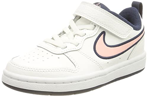 Nike Court Borough Low 2 Si, Zapatillas de básquetbol, Blanco Rosa Azul, 34 EU