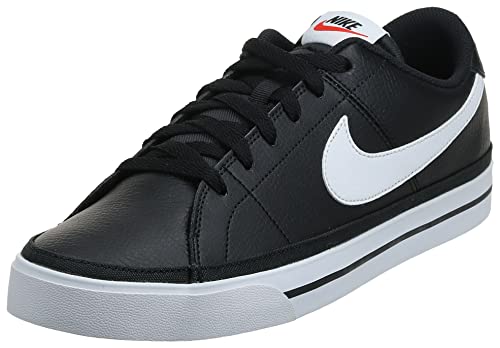 Nike Court Legacy, Zapatos de Tenis Hombre, Black White Gum Light Brown, 41 EU