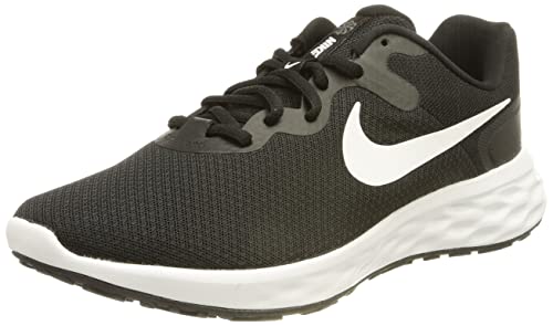 Nike Revolution 6, Road Running Shoe Hombre, Black/White-Iron Grey, 43 EU