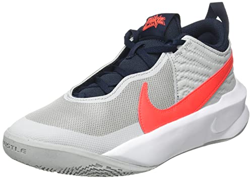 Nike Team HABILE D 10, Zapatillas Deportivas, Lt Smoke Grey Bright Crimson, 35.5 EU