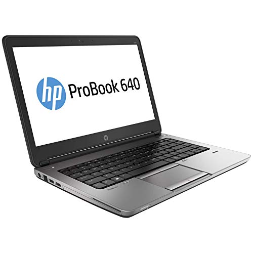 Ordenador portátil HP ProBook 640 G1 de 14 Pulgadas, Quad Core i5-4210 m, 8 GB de RAM, 128 GB SSD, Webcam, USB 3.0, VGA, Pantalla con Puerto VGA, Windows 10 (Reacondicionado)