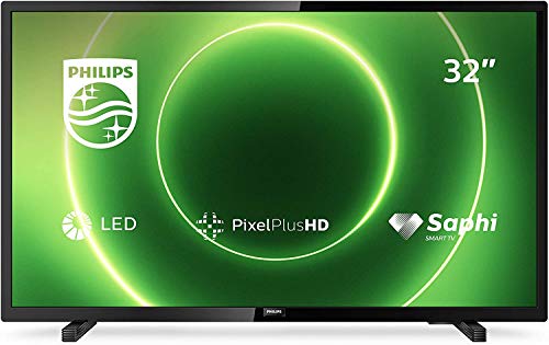 Philips 32PHS6605/12 Televisor de 32 Pulgadas (LED TV, Pixel Plus HD, Saphi Smart TV, Altavoces de Rango Completo, 3 x HDMI, 2 x USB, optimo para Gaming), Color Negro Brillante (Modelo de 2020/2021)