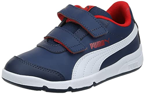 PUMA Stepfleex 2 SL VE V Inf, Zapatillas, Azul Peacoat White Flame Scarlet, 23 EU