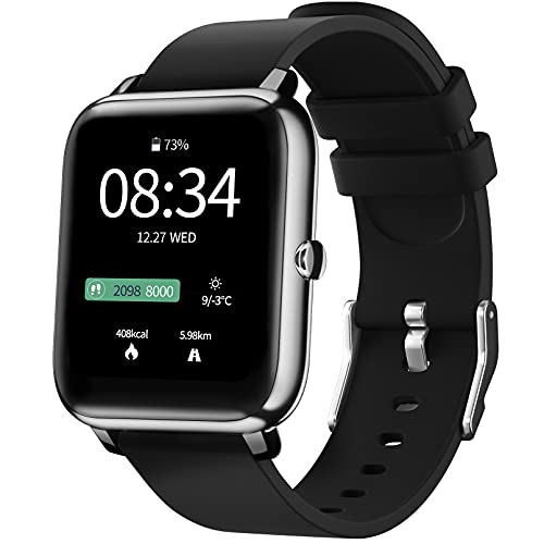 Reloj Inteligente Hombre Mujer , IDEALROYAL Smartwatch Hombre Pulsera Actividad Impermeable IP67 con Sanguíneo Presión Arterial Frecuencia Cardíaca Sueño, Podómetro Reloj Deportivo para iOS Android